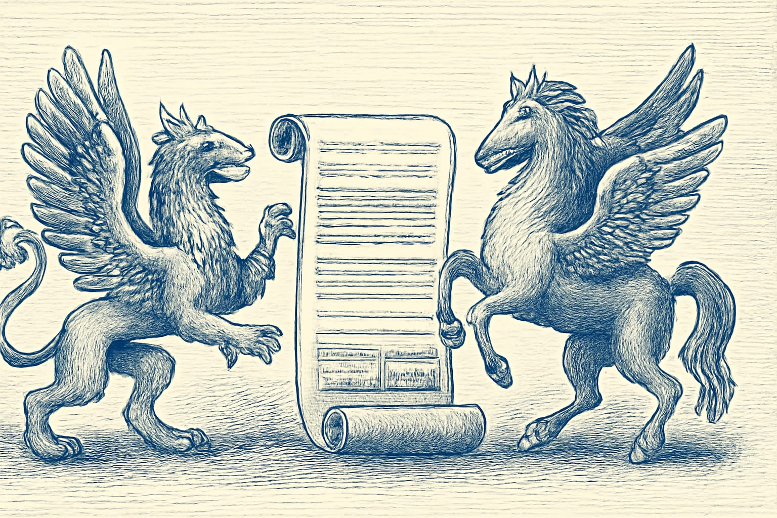 Editorial illustration in metal-engraving style depicting NDJSON corruption categories with per-line independence and summary report